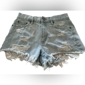Aeropostale Light Wash Distressed With Embroidery‎
